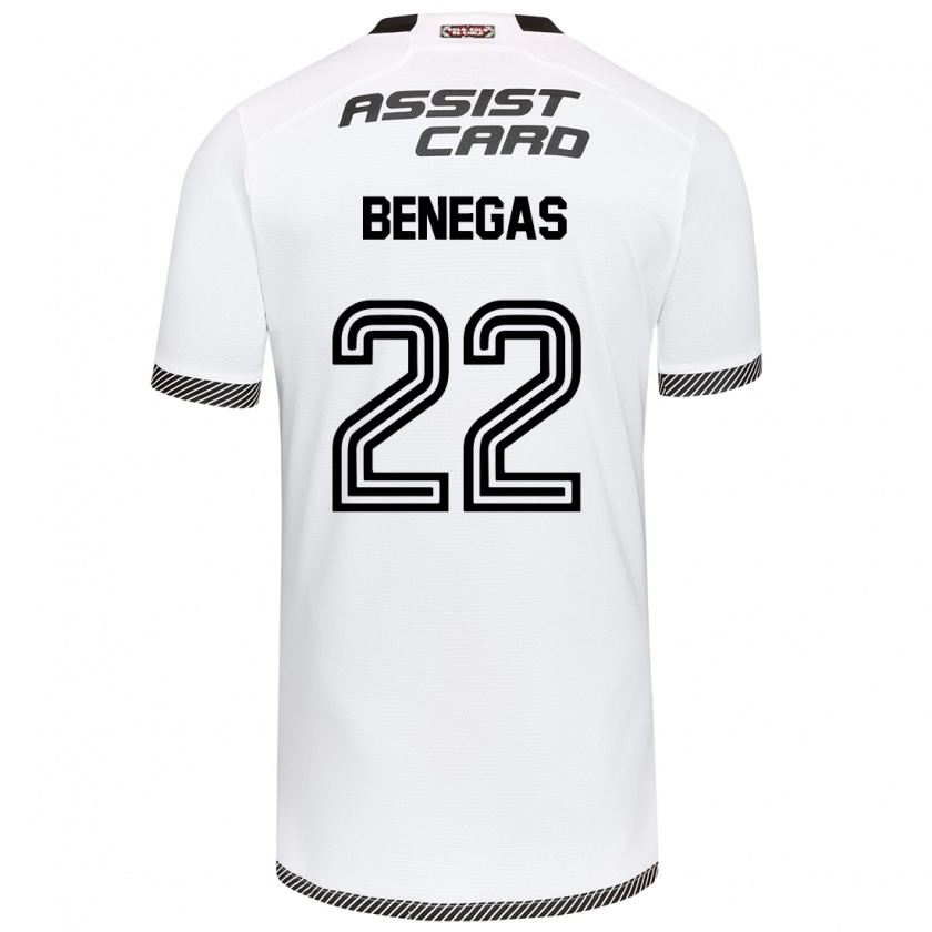 Kandiny Enfant Maillot Leandro Benegas #22 Blanc Noir Tenues Domicile 2024/25 T-Shirt