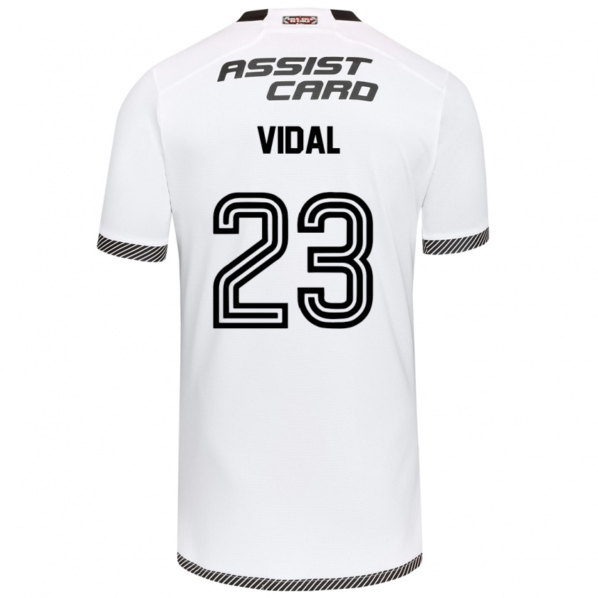 Kandiny Enfant Maillot Arturo Vidal #23 Blanc Noir Tenues Domicile 2024/25 T-Shirt