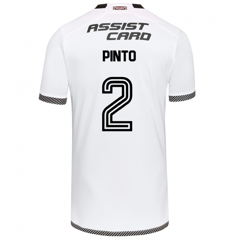 Kandiny Enfant Maillot Matías Pinto #2 Blanc Noir Tenues Domicile 2024/25 T-Shirt