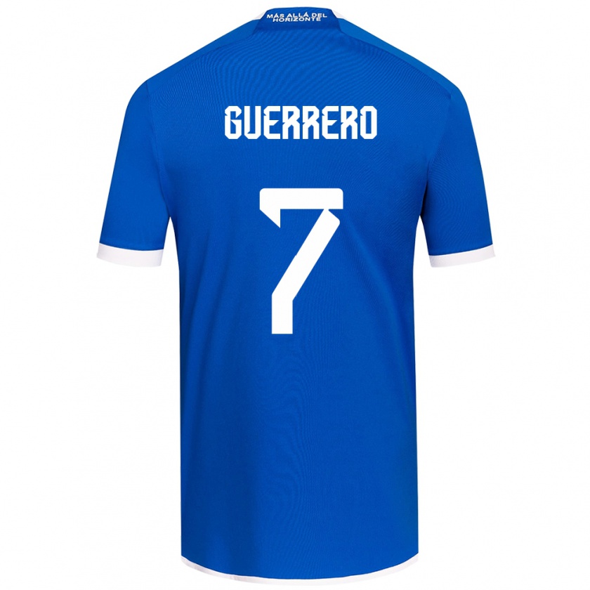 Kandiny Enfant Maillot Maximiliano Guerrero #7 Bleu Blanc Tenues Domicile 2024/25 T-Shirt