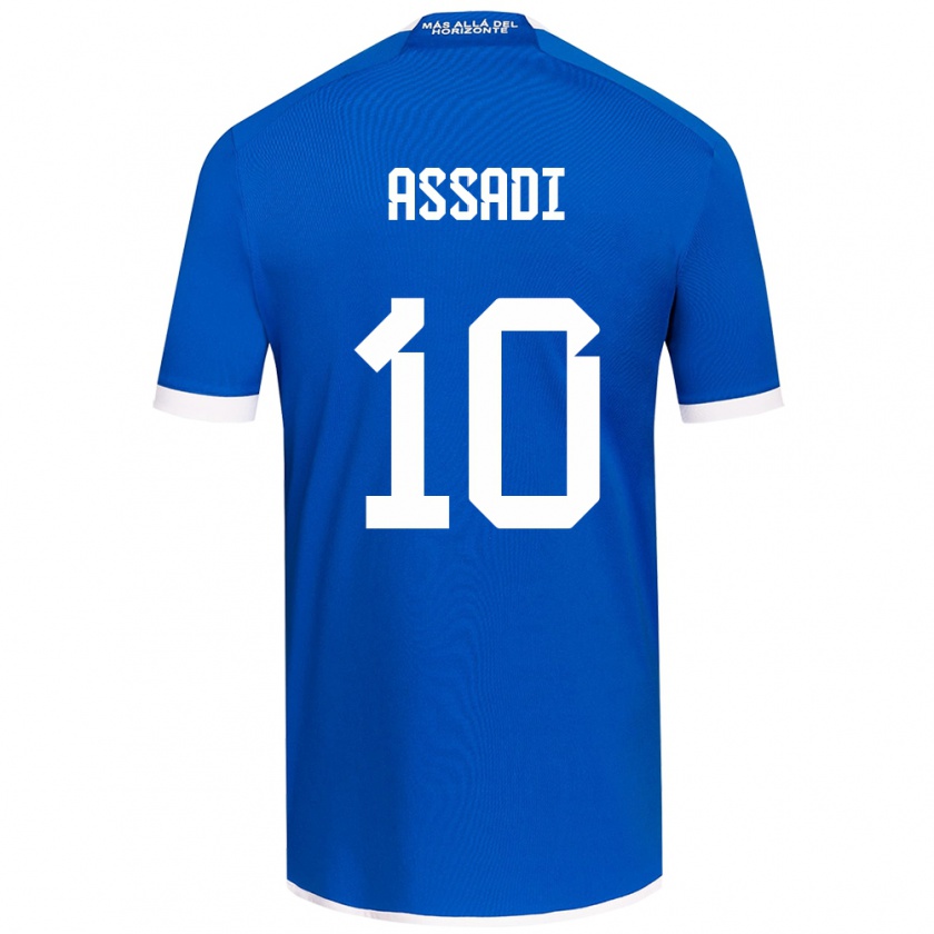 Kandiny Enfant Maillot Lucas Assadi #10 Bleu Blanc Tenues Domicile 2024/25 T-Shirt