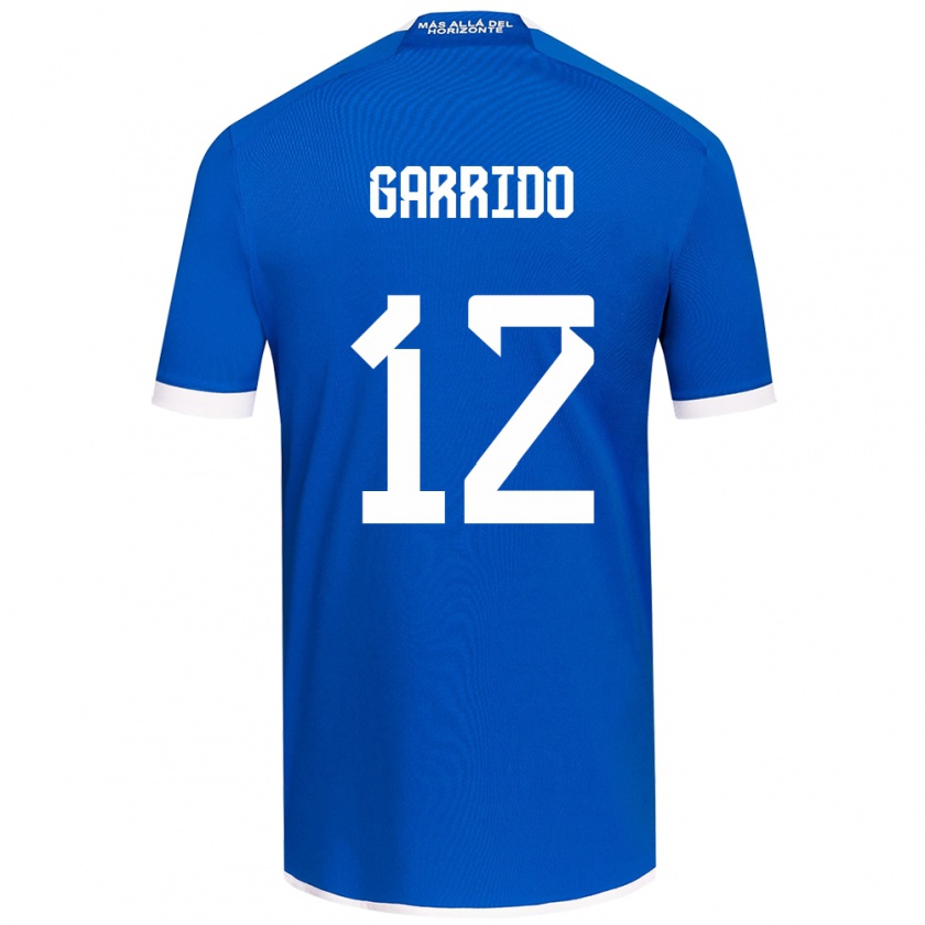 Kandiny Enfant Maillot Pedro Garrido #12 Bleu Blanc Tenues Domicile 2024/25 T-Shirt