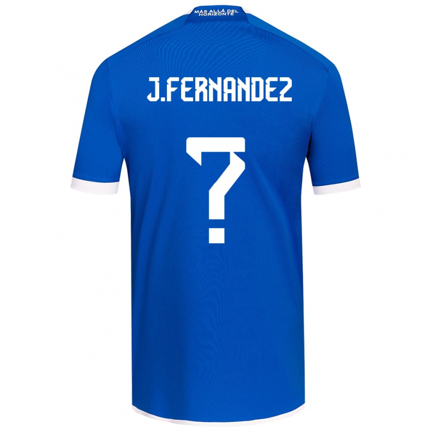 Kandiny Enfant Maillot José Matías Fernández #0 Bleu Blanc Tenues Domicile 2024/25 T-Shirt