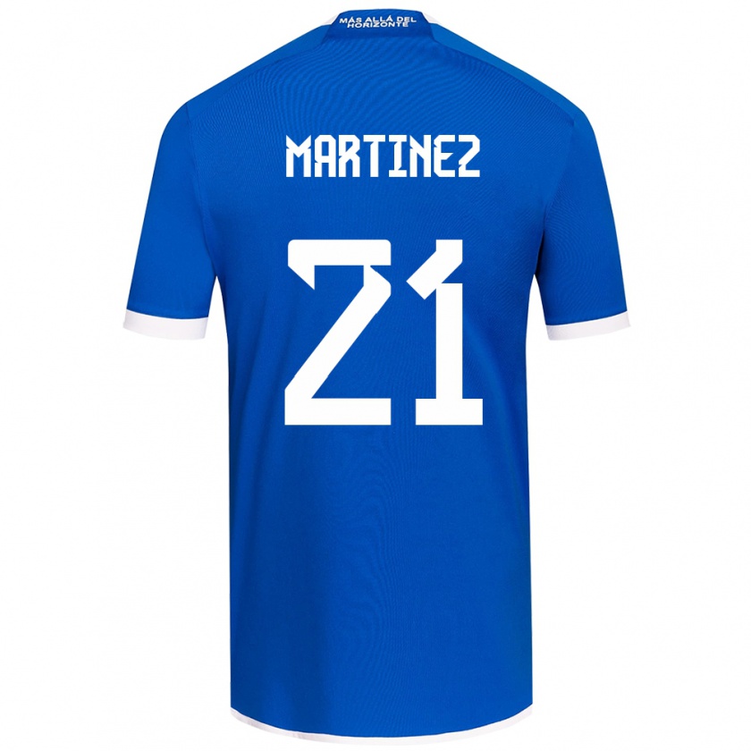 Kandiny Enfant Maillot Maria Martínez #21 Bleu Blanc Tenues Domicile 2024/25 T-Shirt