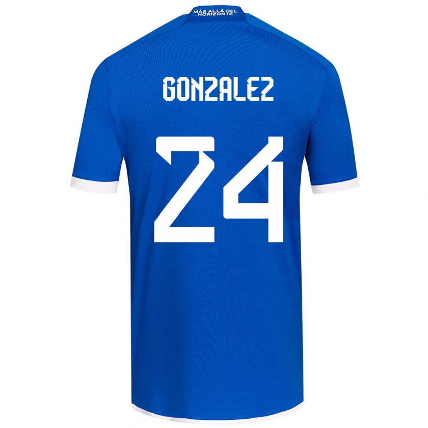 Kandiny Enfant Maillot Emma González #24 Bleu Blanc Tenues Domicile 2024/25 T-Shirt