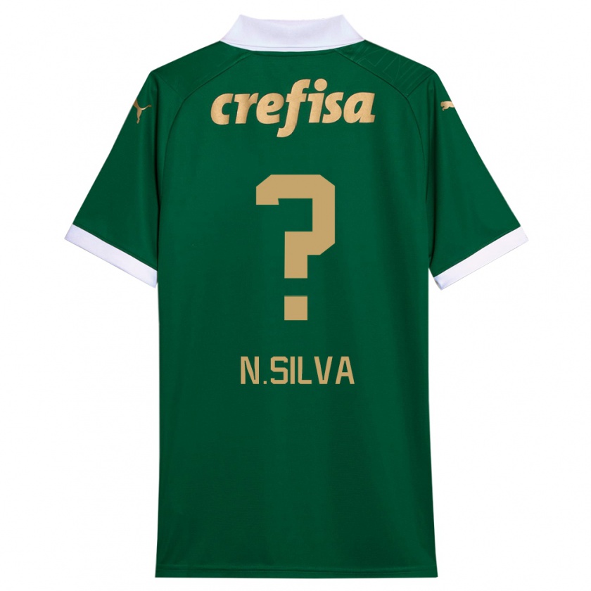 Kandiny Enfant Maillot Ney Silva #0 Vert Blanc Tenues Domicile 2024/25 T-Shirt