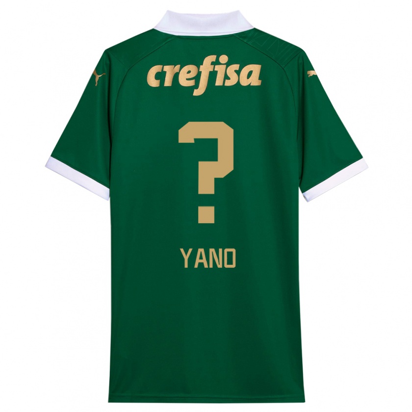 Kandiny Enfant Maillot Luiz Yano #0 Vert Blanc Tenues Domicile 2024/25 T-Shirt