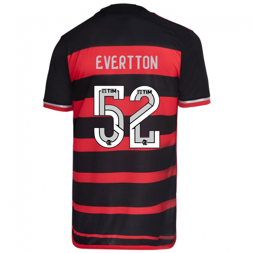 Kandiny Enfant Maillot Evertton #52 Rouge Noir Tenues Domicile 2024/25 T-Shirt