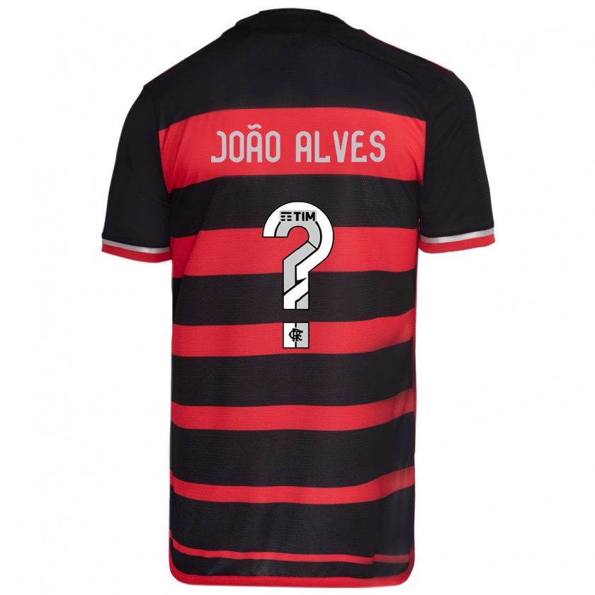 Kandiny Enfant Maillot João Alves #0 Rouge Noir Tenues Domicile 2024/25 T-Shirt