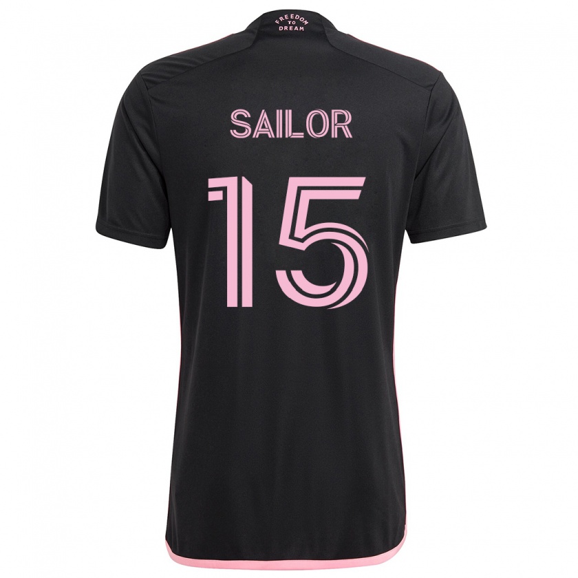 Kandiny Enfant Maillot Ryan Sailor #15 Noir Tenues Extérieur 2024/25 T-Shirt