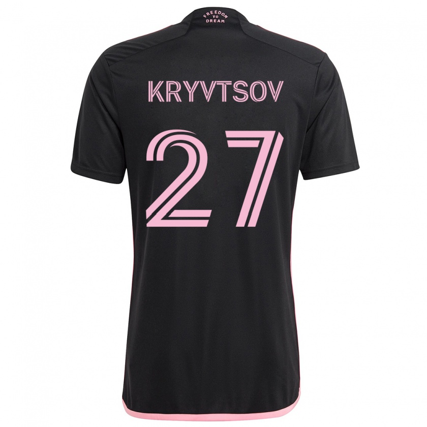 Kandiny Enfant Maillot Sergiy Kryvtsov #27 Noir Tenues Extérieur 2024/25 T-Shirt