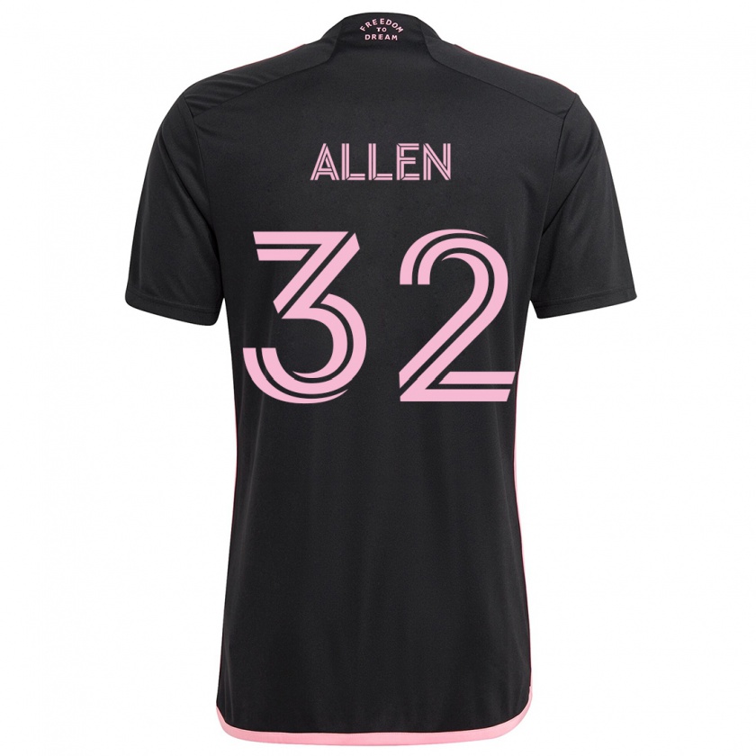 Kandiny Enfant Maillot Noah Allen #32 Noir Tenues Extérieur 2024/25 T-Shirt