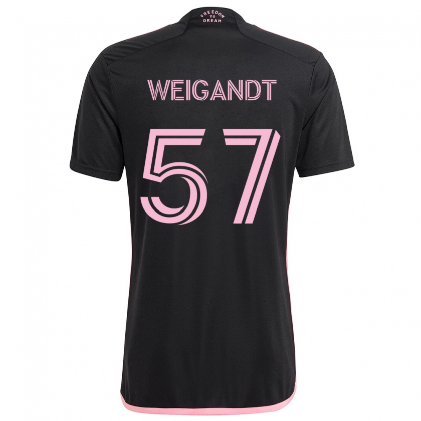 Kandiny Enfant Maillot Marcelo Weigandt #57 Noir Tenues Extérieur 2024/25 T-Shirt