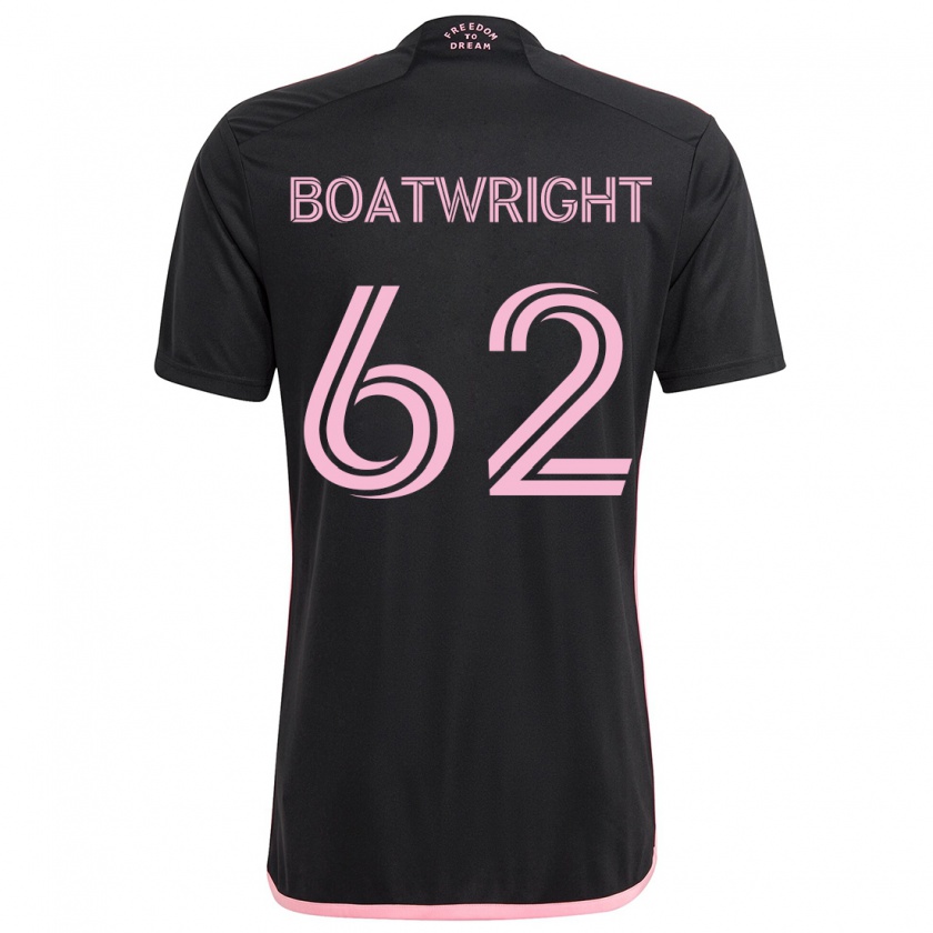 Kandiny Enfant Maillot Israel Boatwright #62 Noir Tenues Extérieur 2024/25 T-Shirt