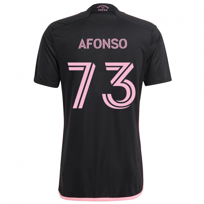 Kandiny Enfant Maillot Leo Afonso #73 Noir Tenues Extérieur 2024/25 T-Shirt