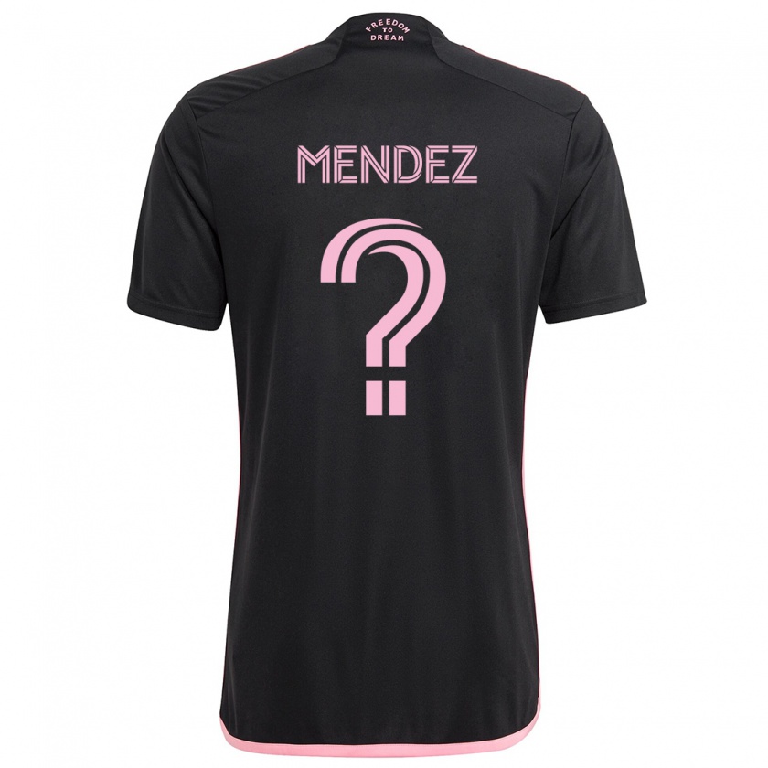 Kandiny Enfant Maillot Dylan Mendez #0 Noir Tenues Extérieur 2024/25 T-Shirt