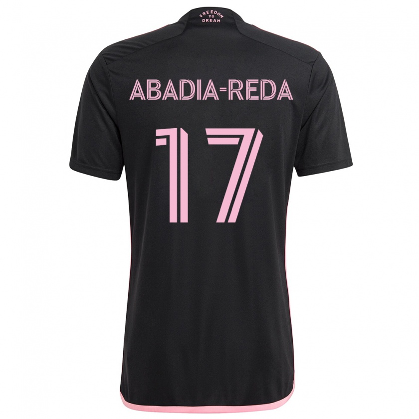 Kandiny Enfant Maillot Ezequiel Abadia-Reda #17 Noir Tenues Extérieur 2024/25 T-Shirt