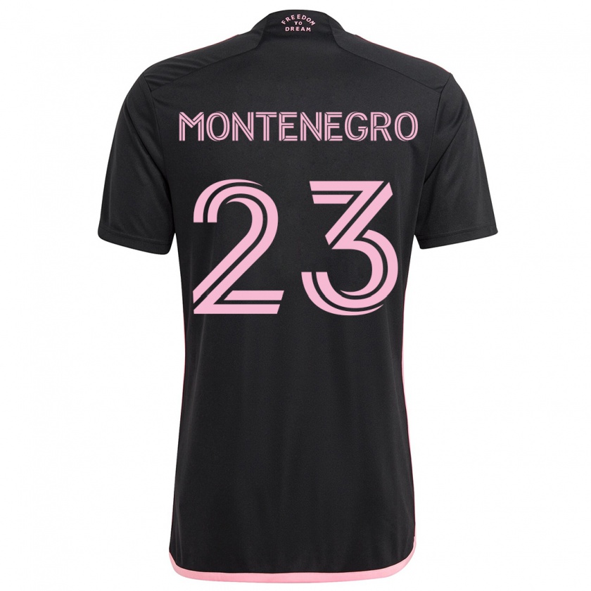 Kandiny Enfant Maillot Ricardo Montenegro #23 Noir Tenues Extérieur 2024/25 T-Shirt