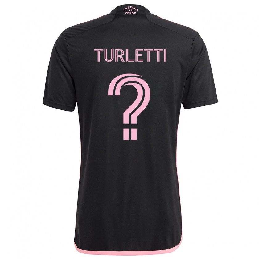 Kandiny Enfant Maillot Mateo Turletti #0 Noir Tenues Extérieur 2024/25 T-Shirt