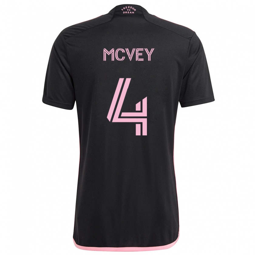 Kandiny Enfant Maillot Christopher Mcvey #4 Noir Tenues Extérieur 2024/25 T-Shirt