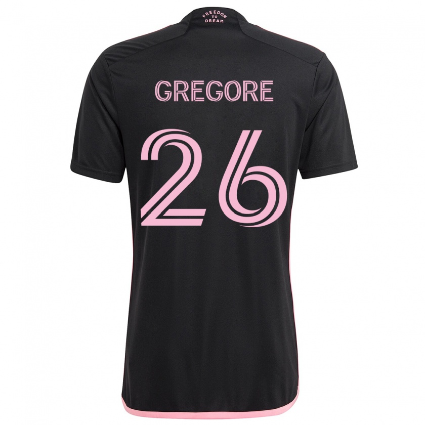 Kandiny Enfant Maillot Gregore #26 Noir Tenues Extérieur 2024/25 T-Shirt