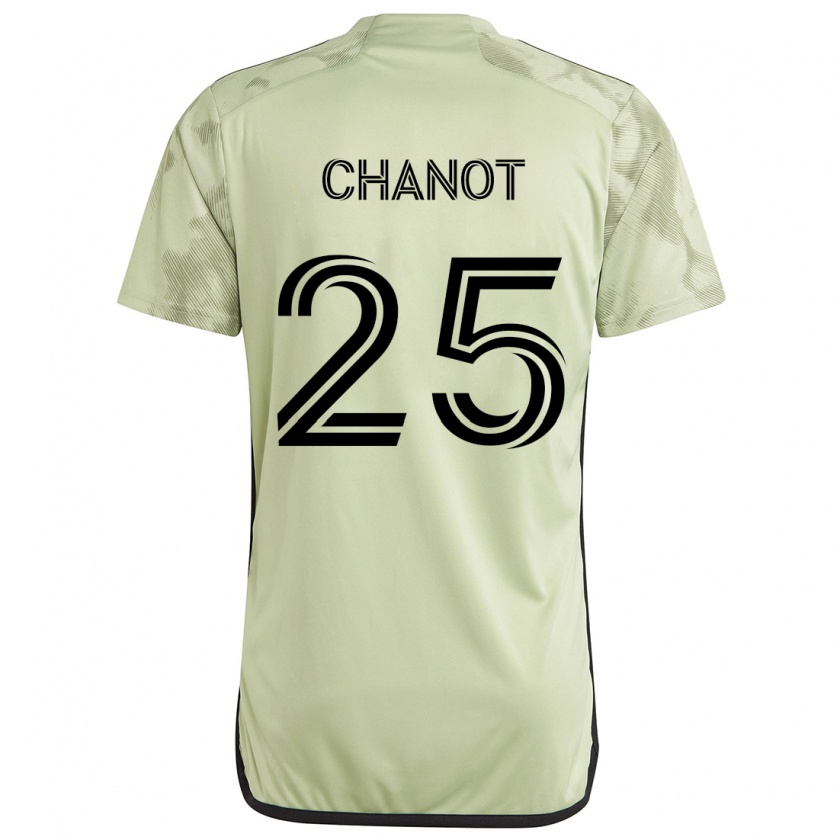 Kandiny Enfant Maillot Maxime Chanot #25 Vert Clair Tenues Extérieur 2024/25 T-Shirt