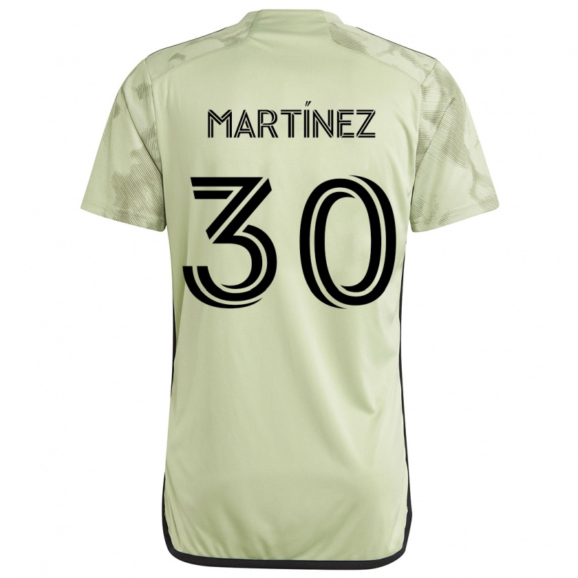 Kandiny Enfant Maillot David Martínez #30 Vert Clair Tenues Extérieur 2024/25 T-Shirt