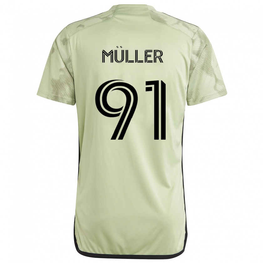 Kandiny Enfant Maillot Luis Müller #91 Vert Clair Tenues Extérieur 2024/25 T-Shirt