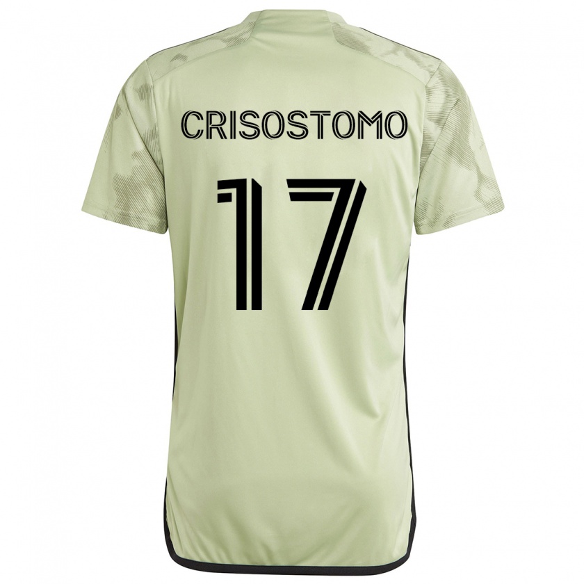 Kandiny Enfant Maillot Danny Crisostomo #17 Vert Clair Tenues Extérieur 2024/25 T-Shirt