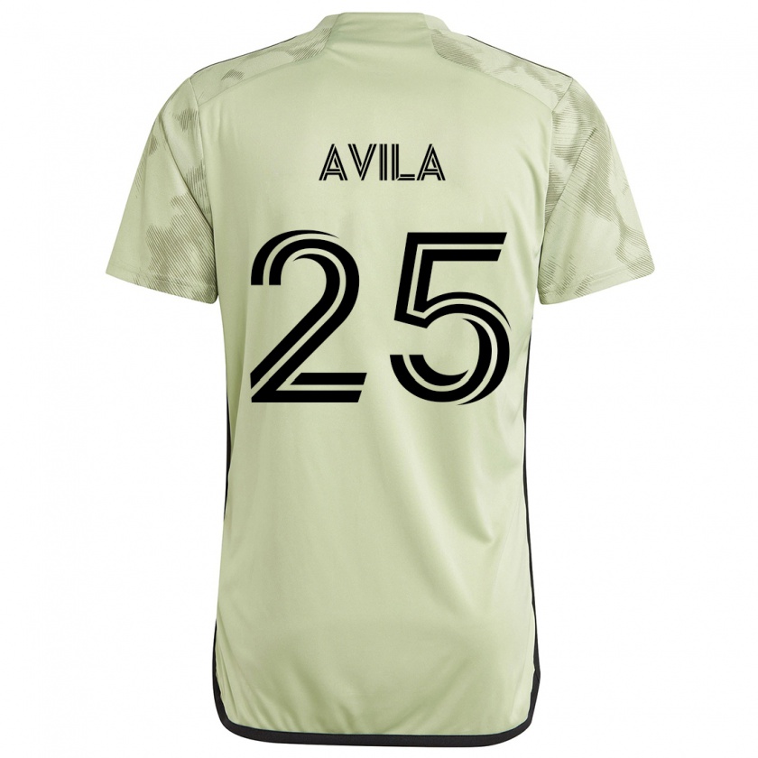 Kandiny Enfant Maillot Armando Avila #25 Vert Clair Tenues Extérieur 2024/25 T-Shirt