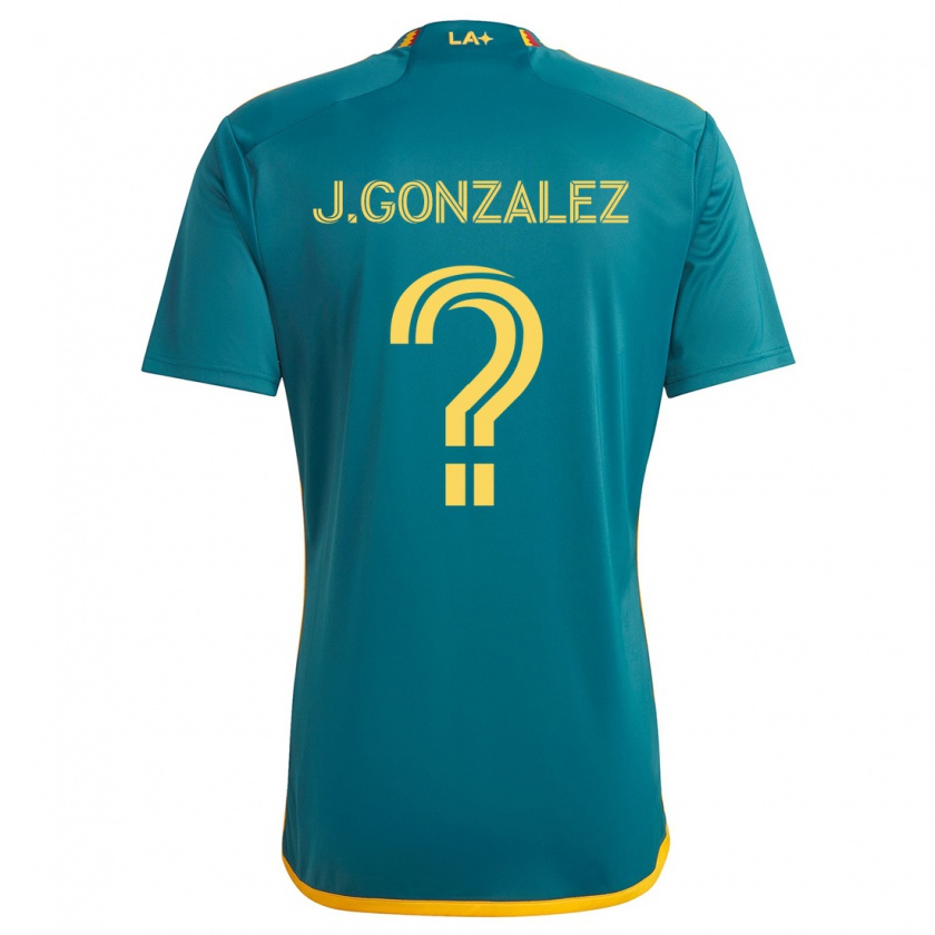 Kandiny Enfant Maillot Jesse Gonzalez #0 Vert Jaune Tenues Extérieur 2024/25 T-Shirt