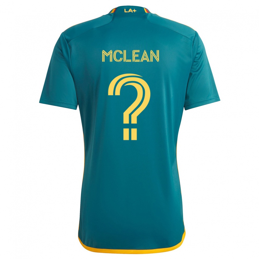 Kandiny Enfant Maillot Mateo Mclean #0 Vert Jaune Tenues Extérieur 2024/25 T-Shirt