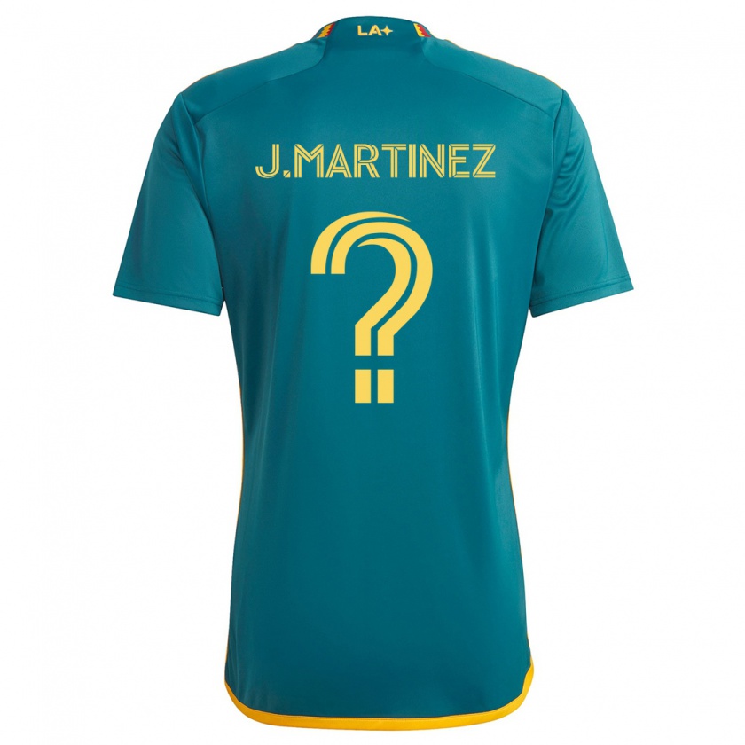 Kandiny Enfant Maillot Juan Martinez #0 Vert Jaune Tenues Extérieur 2024/25 T-Shirt