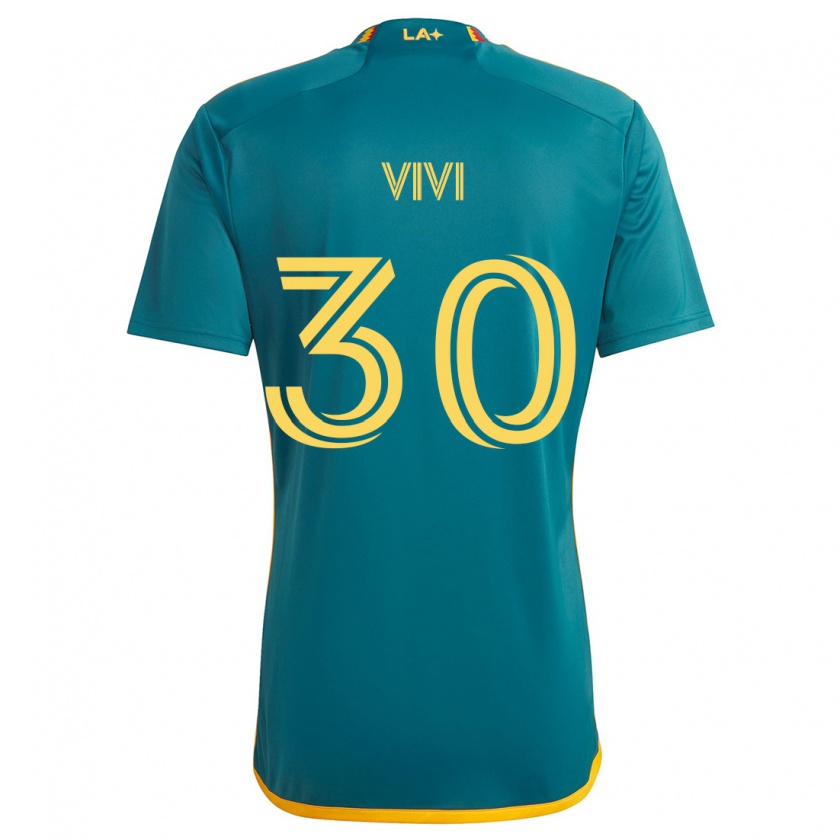 Kandiny Enfant Maillot Gino Vivi #30 Vert Jaune Tenues Extérieur 2024/25 T-Shirt