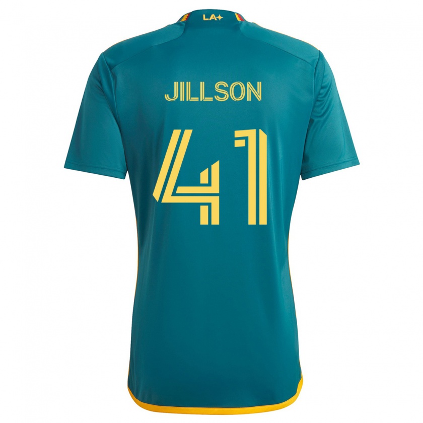 Kandiny Enfant Maillot Simon Jillson #41 Vert Jaune Tenues Extérieur 2024/25 T-Shirt