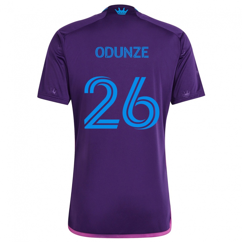 Kandiny Enfant Maillot Chituru Odunze #26 Bleu Violet Tenues Extérieur 2024/25 T-Shirt