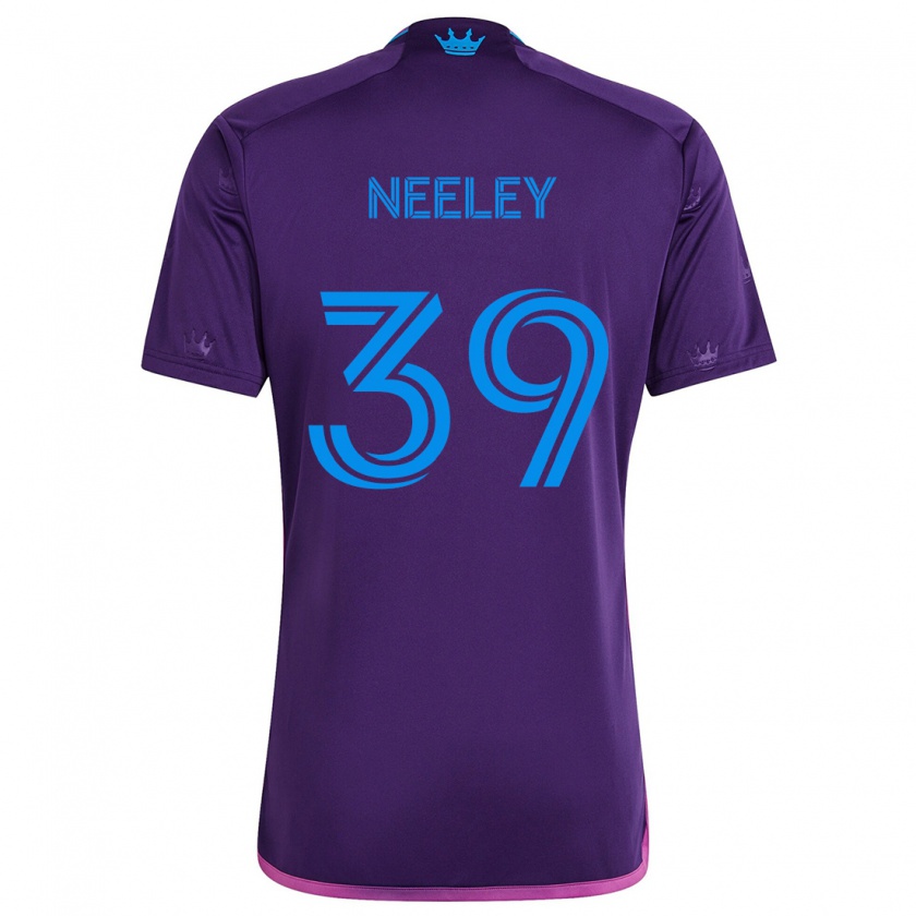 Kandiny Enfant Maillot Jack Neeley #39 Bleu Violet Tenues Extérieur 2024/25 T-Shirt