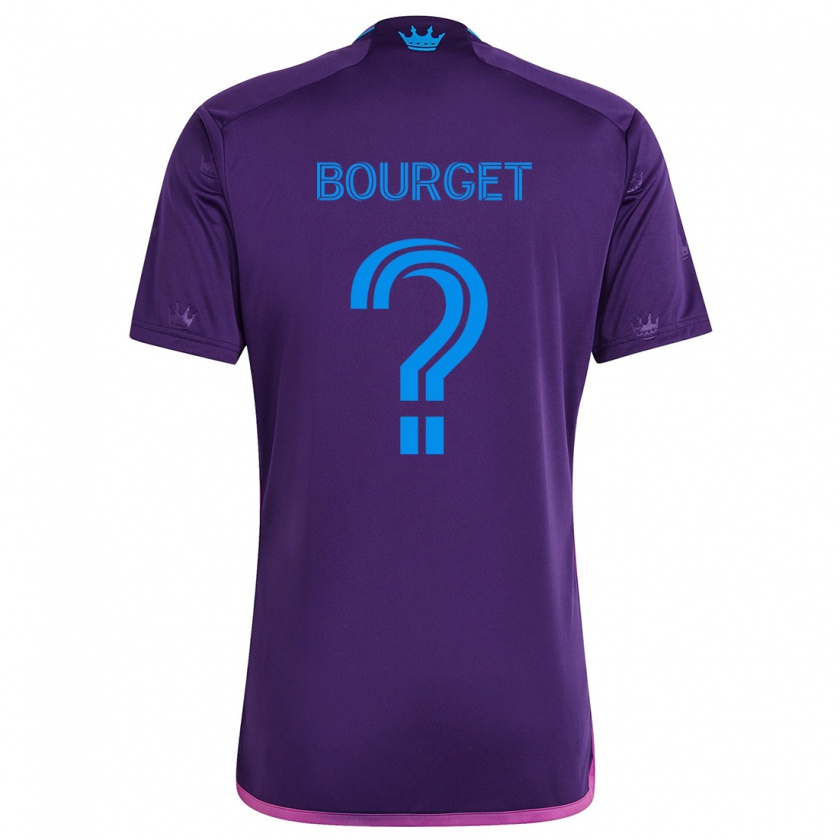 Kandiny Enfant Maillot Sebastian Bourget #0 Bleu Violet Tenues Extérieur 2024/25 T-Shirt