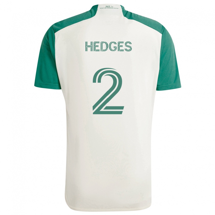 Kandiny Enfant Maillot Matt Hedges #2 Couleurs Beiges Vert Tenues Extérieur 2024/25 T-Shirt