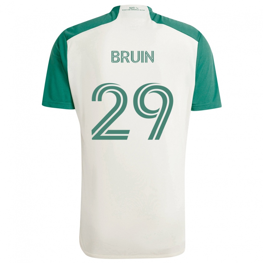 Kandiny Enfant Maillot Will Bruin #29 Couleurs Beiges Vert Tenues Extérieur 2024/25 T-Shirt