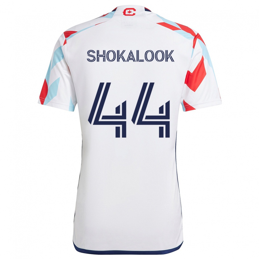 Kandiny Enfant Maillot Jason Shokalook #44 Blanc Rouge Bleu Tenues Extérieur 2024/25 T-Shirt