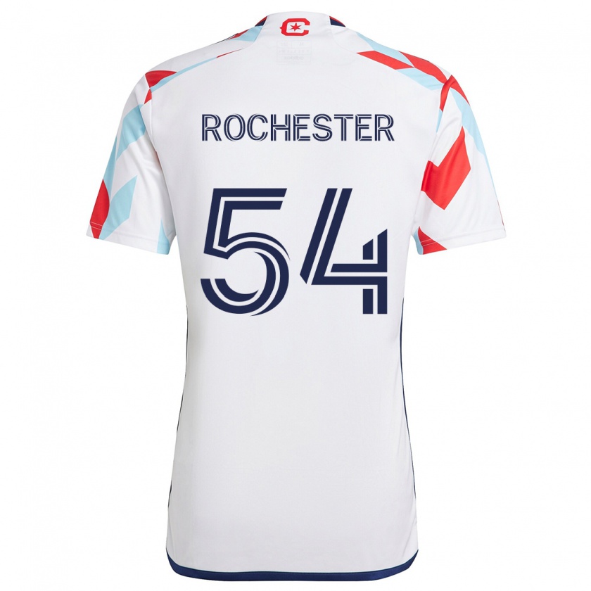 Kandiny Enfant Maillot Lamonth Rochester #54 Blanc Rouge Bleu Tenues Extérieur 2024/25 T-Shirt