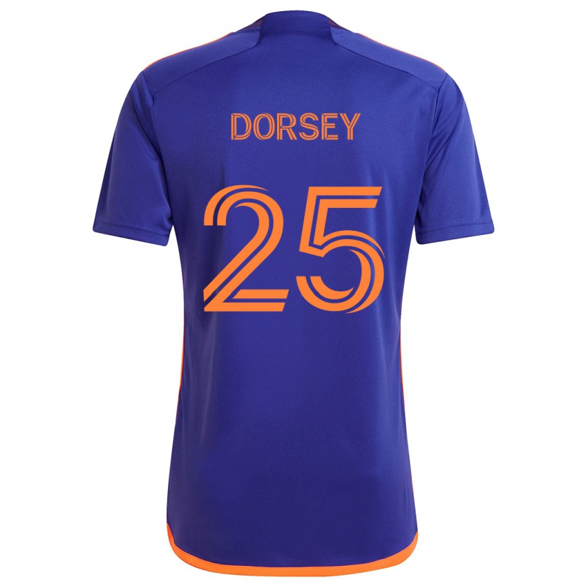 Kandiny Enfant Maillot Griffin Dorsey #25 Violet Orange Tenues Extérieur 2024/25 T-Shirt