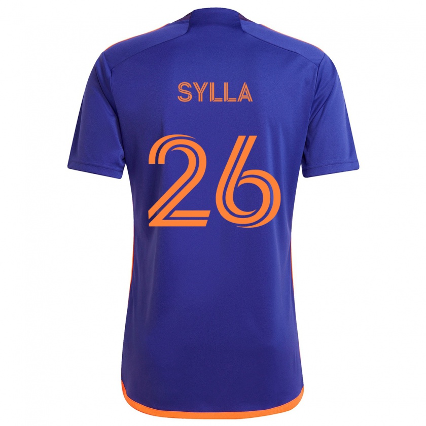 Kandiny Enfant Maillot Ousmane Sylla #26 Violet Orange Tenues Extérieur 2024/25 T-Shirt