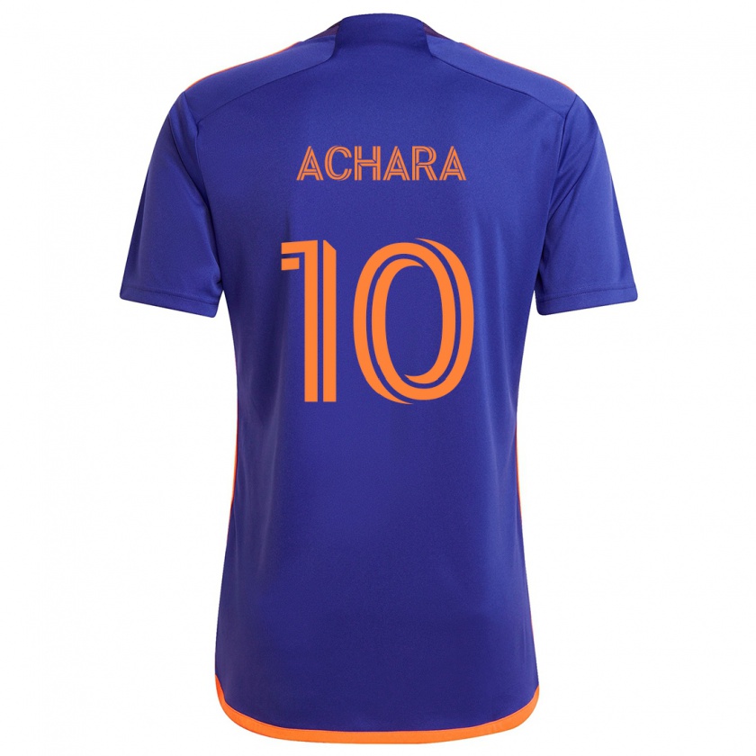 Kandiny Enfant Maillot Ifunanyachi Achara #10 Violet Orange Tenues Extérieur 2024/25 T-Shirt