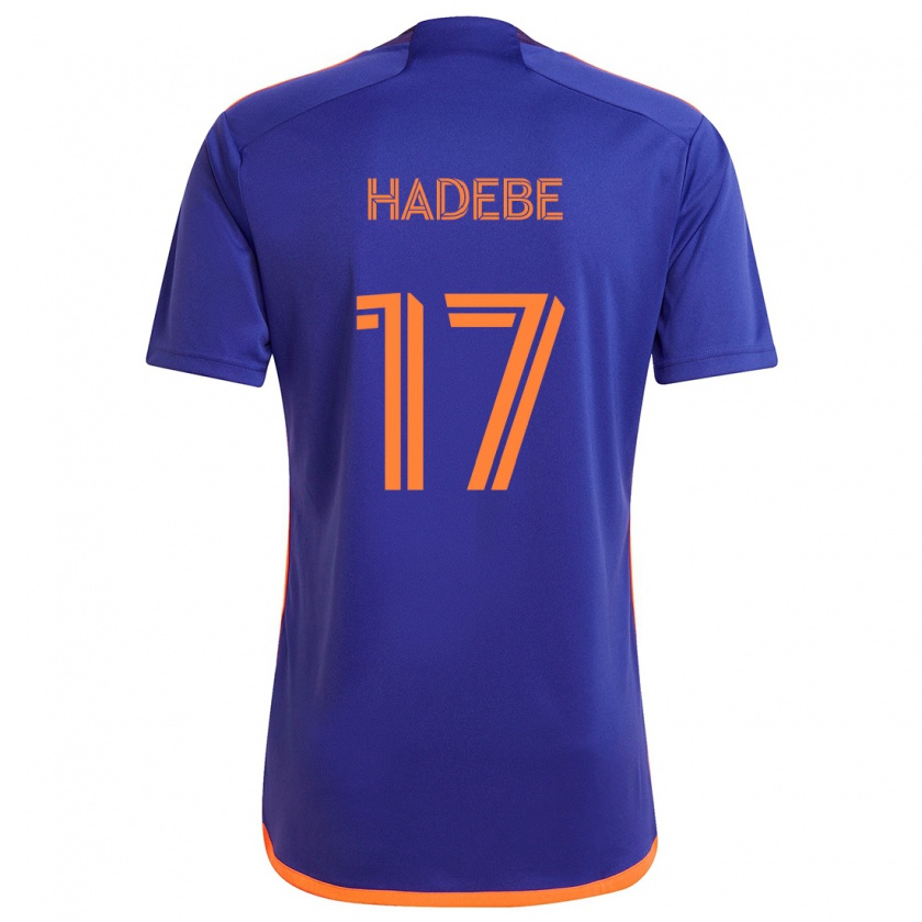 Kandiny Enfant Maillot Teenage Hadebe #17 Violet Orange Tenues Extérieur 2024/25 T-Shirt