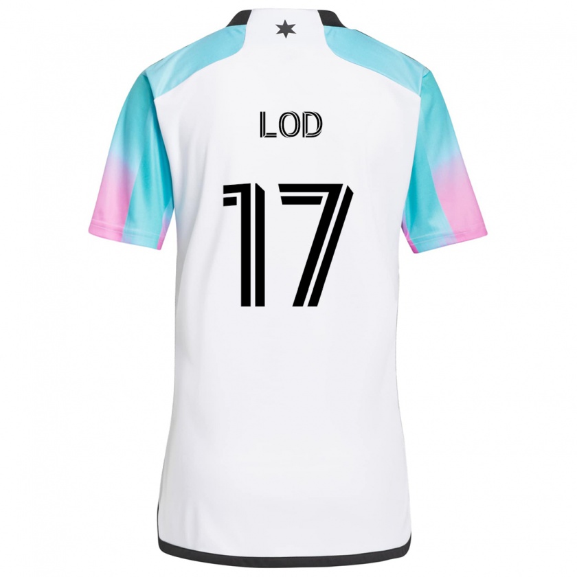 Kandiny Enfant Maillot Robin Lod #17 Blanc Bleu Noir Tenues Extérieur 2024/25 T-Shirt