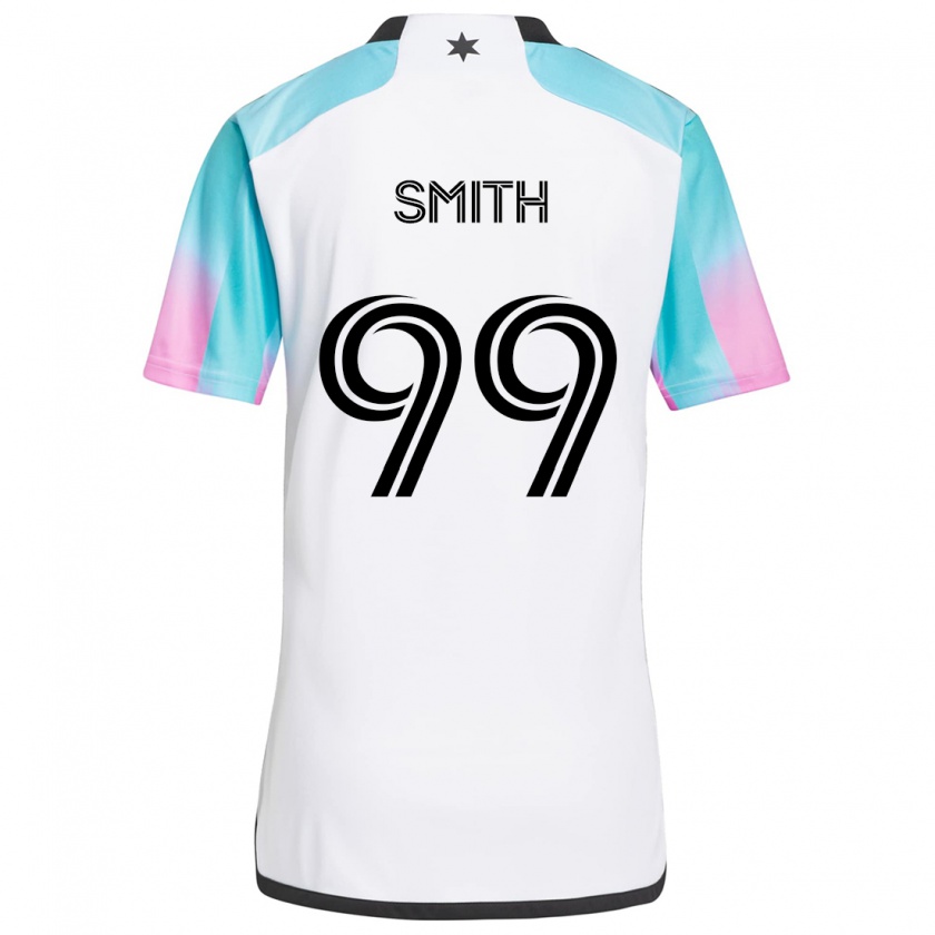 Kandiny Enfant Maillot Jordan Adebayo-Smith #99 Blanc Bleu Noir Tenues Extérieur 2024/25 T-Shirt