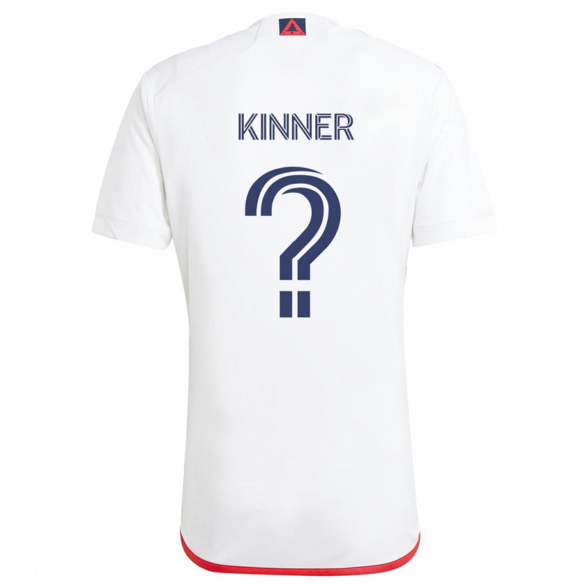 Kandiny Enfant Maillot Sage Kinner #0 Blanc Rouge Tenues Extérieur 2024/25 T-Shirt