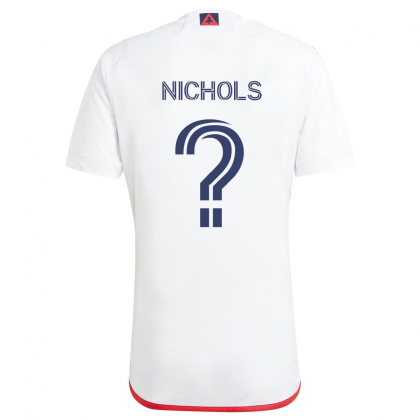 Kandiny Enfant Maillot Robert Nichols #0 Blanc Rouge Tenues Extérieur 2024/25 T-Shirt